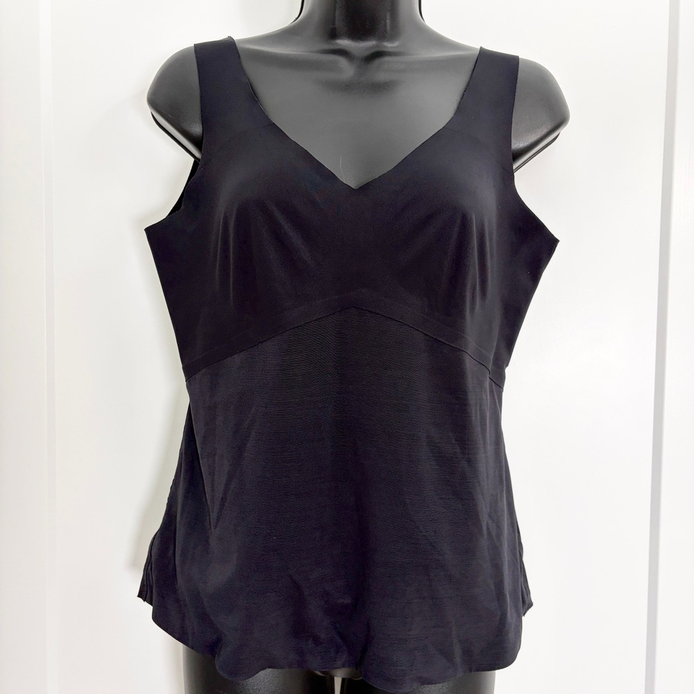 Honeylove LiftWear Cami Built-In Bra Shapewear Tank XL Black